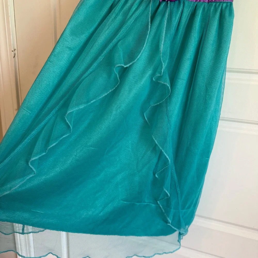 Vintage Y2K Disney Princess The Little Mermaid Ariel Nightgown 5T PJ dress tutu - Picture 6 of 6
